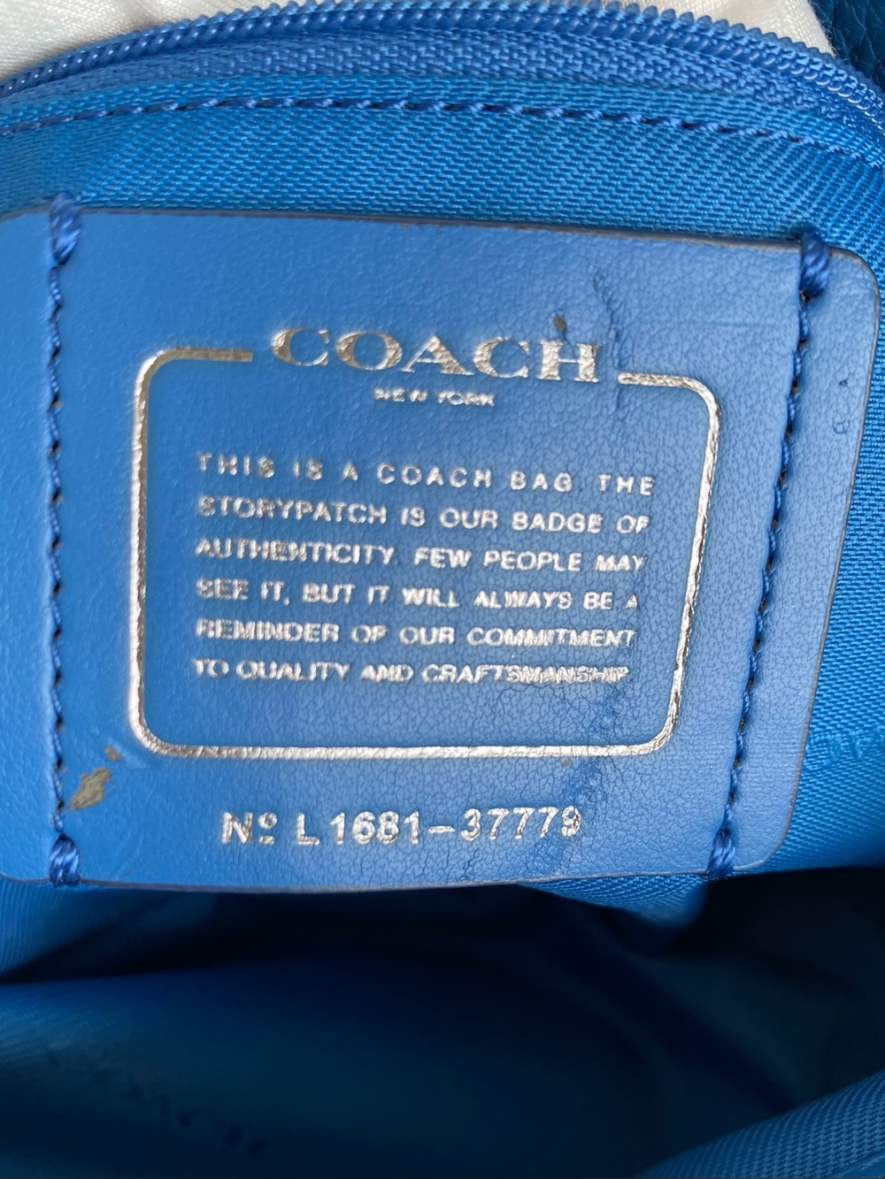 Coach 37779 Small Mercer 24 Cobalt Blue Triple Compartment Crossbody w/Turn Lock - Picture 4 of 16